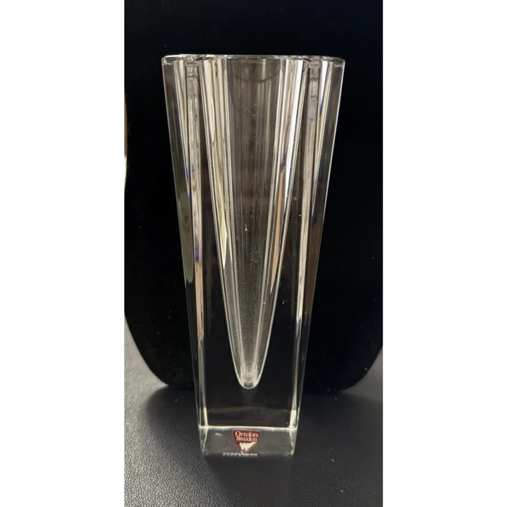 Orrefors Crystal Vase Lars Hellsten Odyssey Design - 7